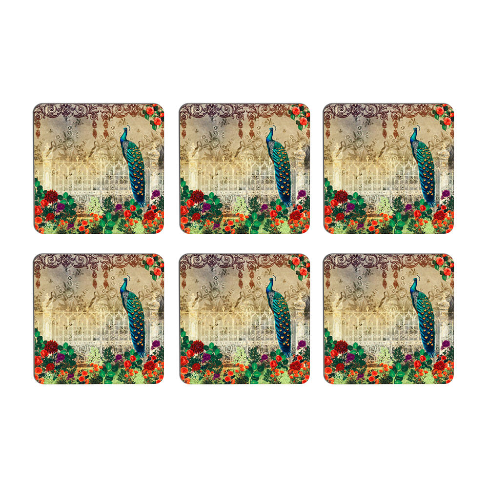 Song of the Peacock MDF Coaster - (Set of 6)