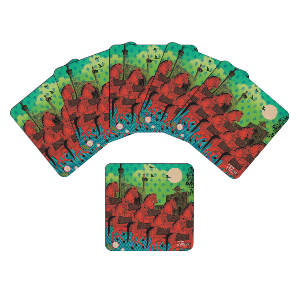 Stallions of Command Rubber Coaster - (Set of 6)