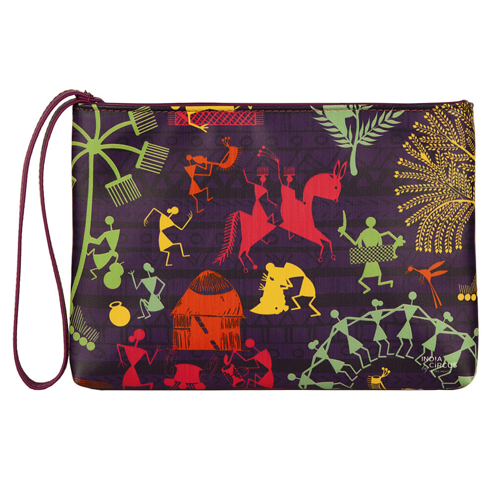 Warli Village Utility Pouch