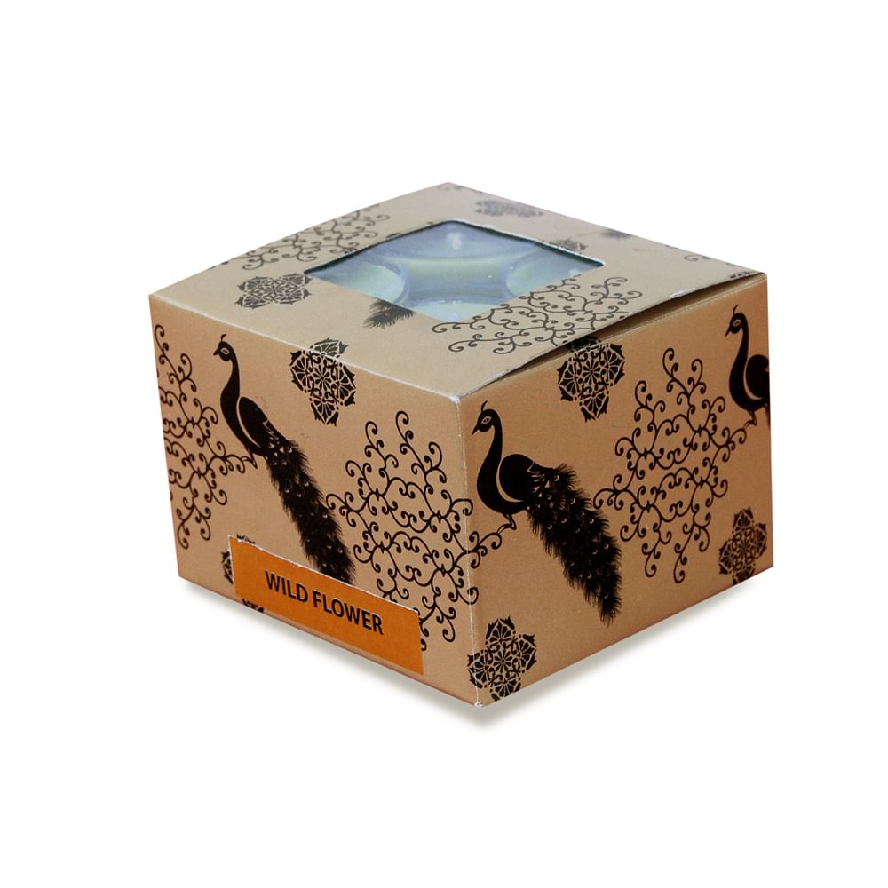 Morning Raga T-Light candles - Wild Flower Scented - (Set of 12)
