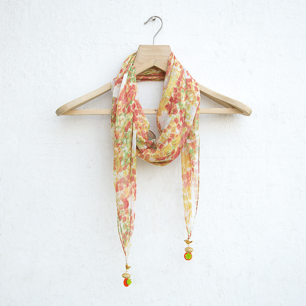 Yellow Chiffon Stole