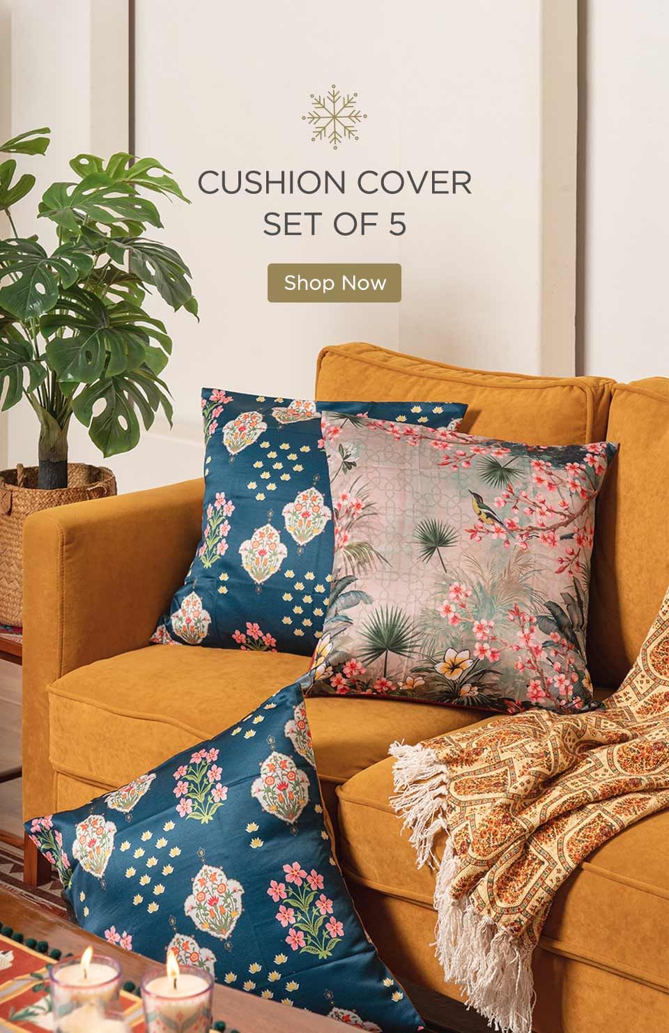 Buy Cushion Covers Set of 5 Online