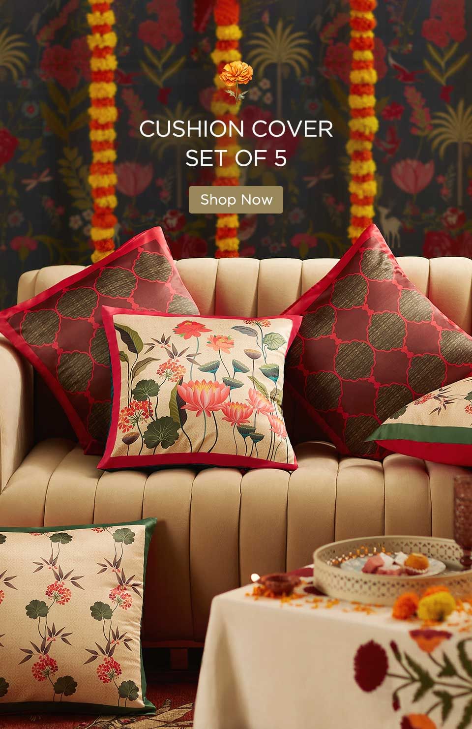 Buy Cushion Covers Set of 5 Online